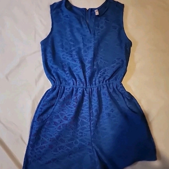 Royal blue lace romper Size S - Picture 1 of 6